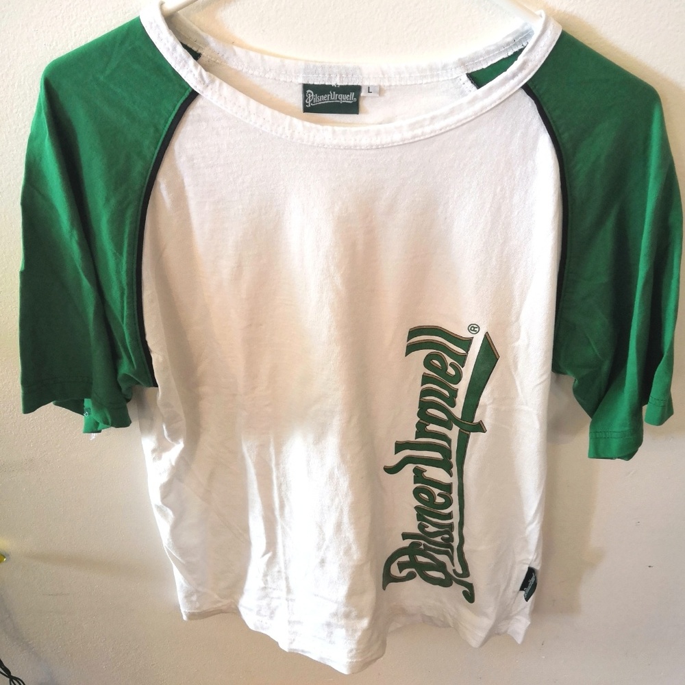 Pilsner Urquell White Green Tee T Shirt